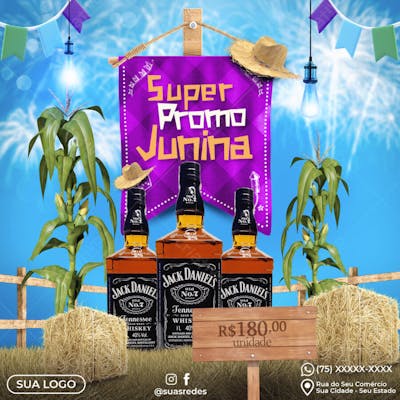 Arte Comercial Promoção Junina Social Media