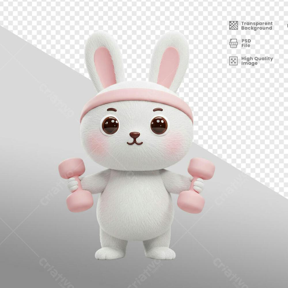 Mascote 3D para Pascoa