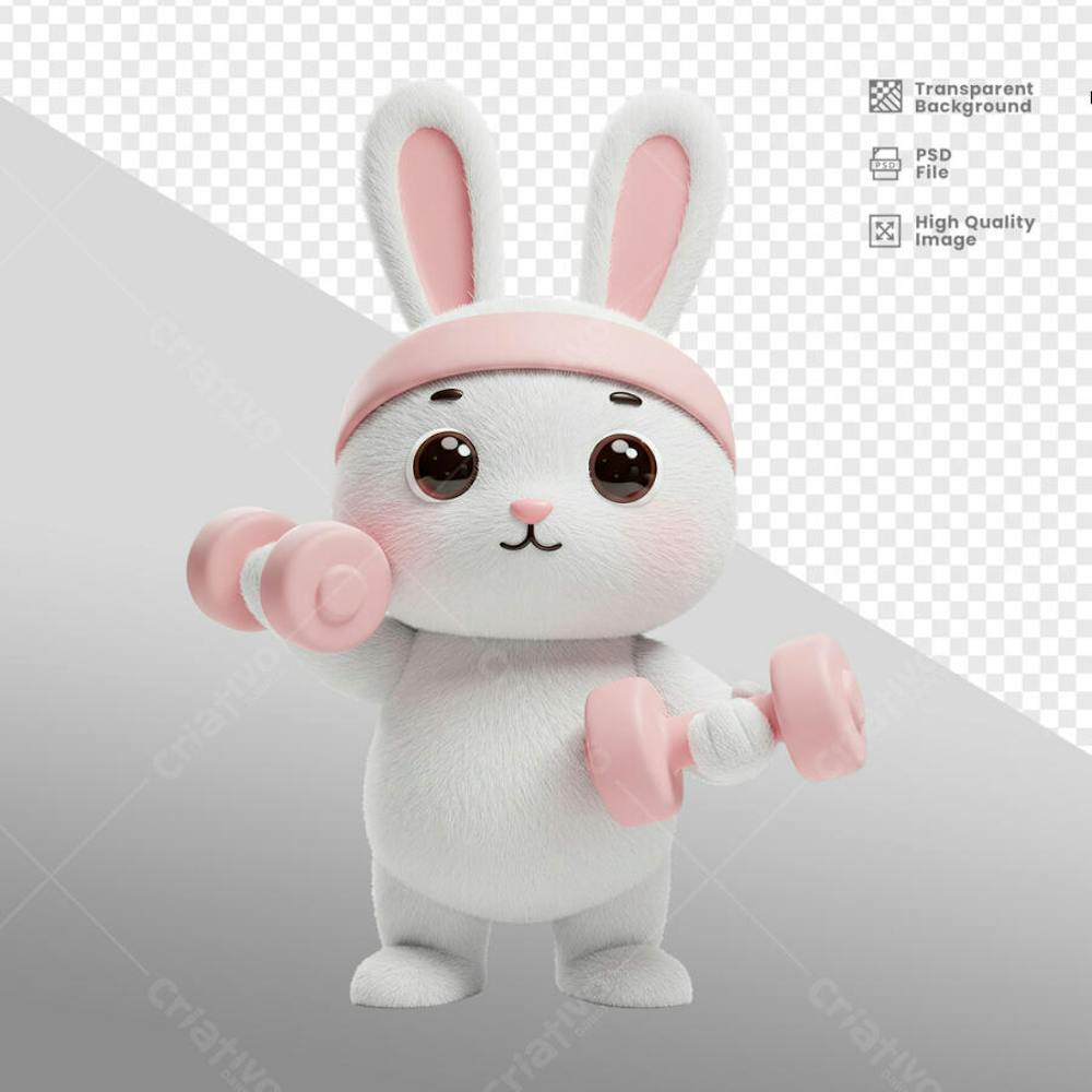 Mascote 3D para Pascoa