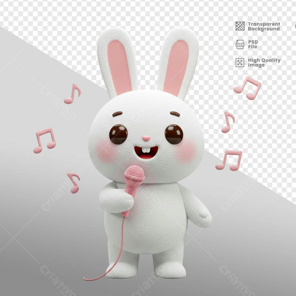 Mascote 3D para Pascoa