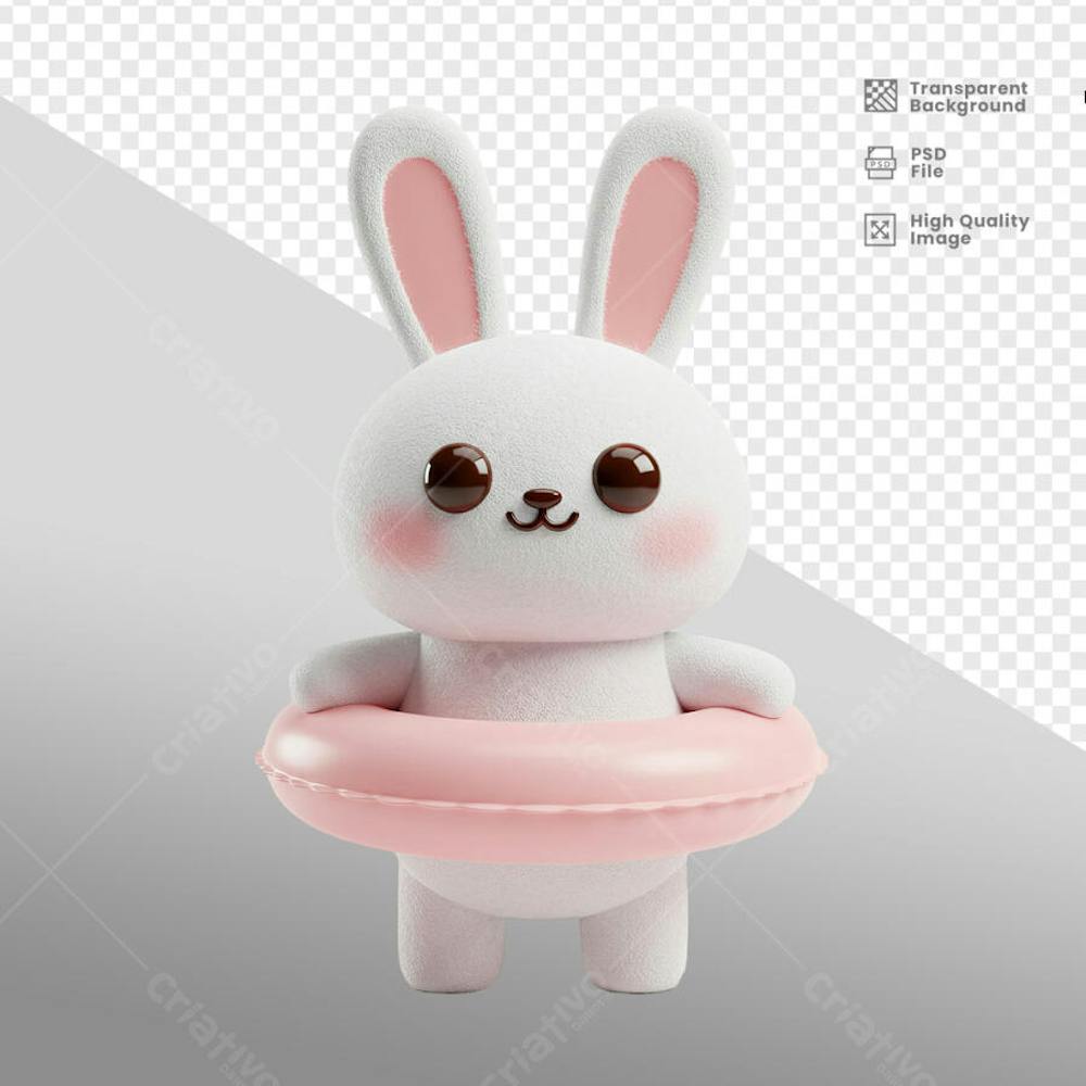 Mascote 3D para Pascoa