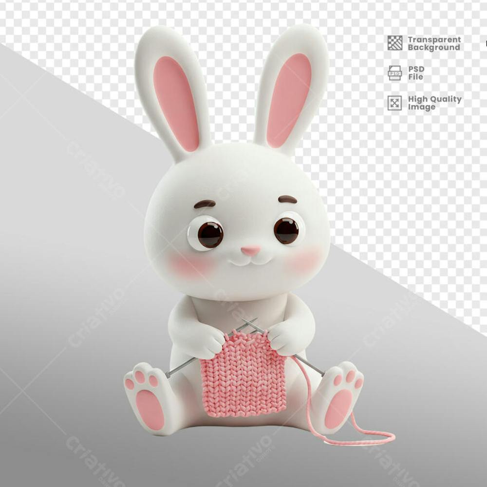 Mascote 3D para Pascoa