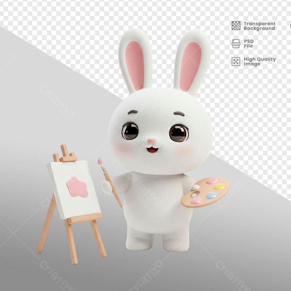 Mascote 3D para Pascoa