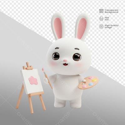 Mascote 3D para Pascoa