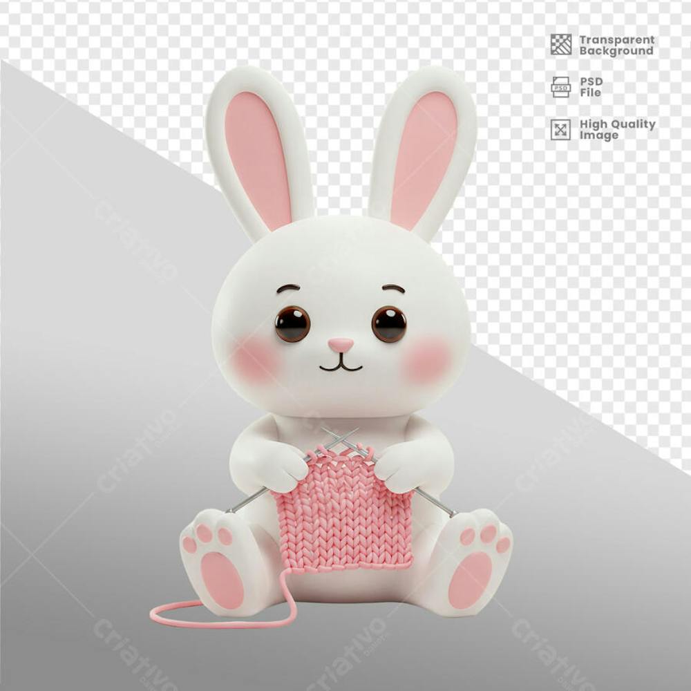 Mascote 3D para Pascoa