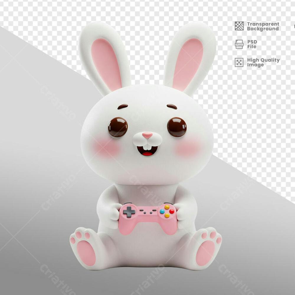 Mascote 3D para Pascoa