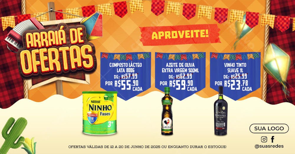 Arte Supermercado Promoção de São João