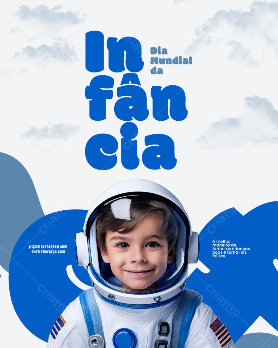 Poster Dia Mundial da Criança PSD Editável