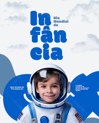Dia Mundial da Infância Social Media PSD Editavel