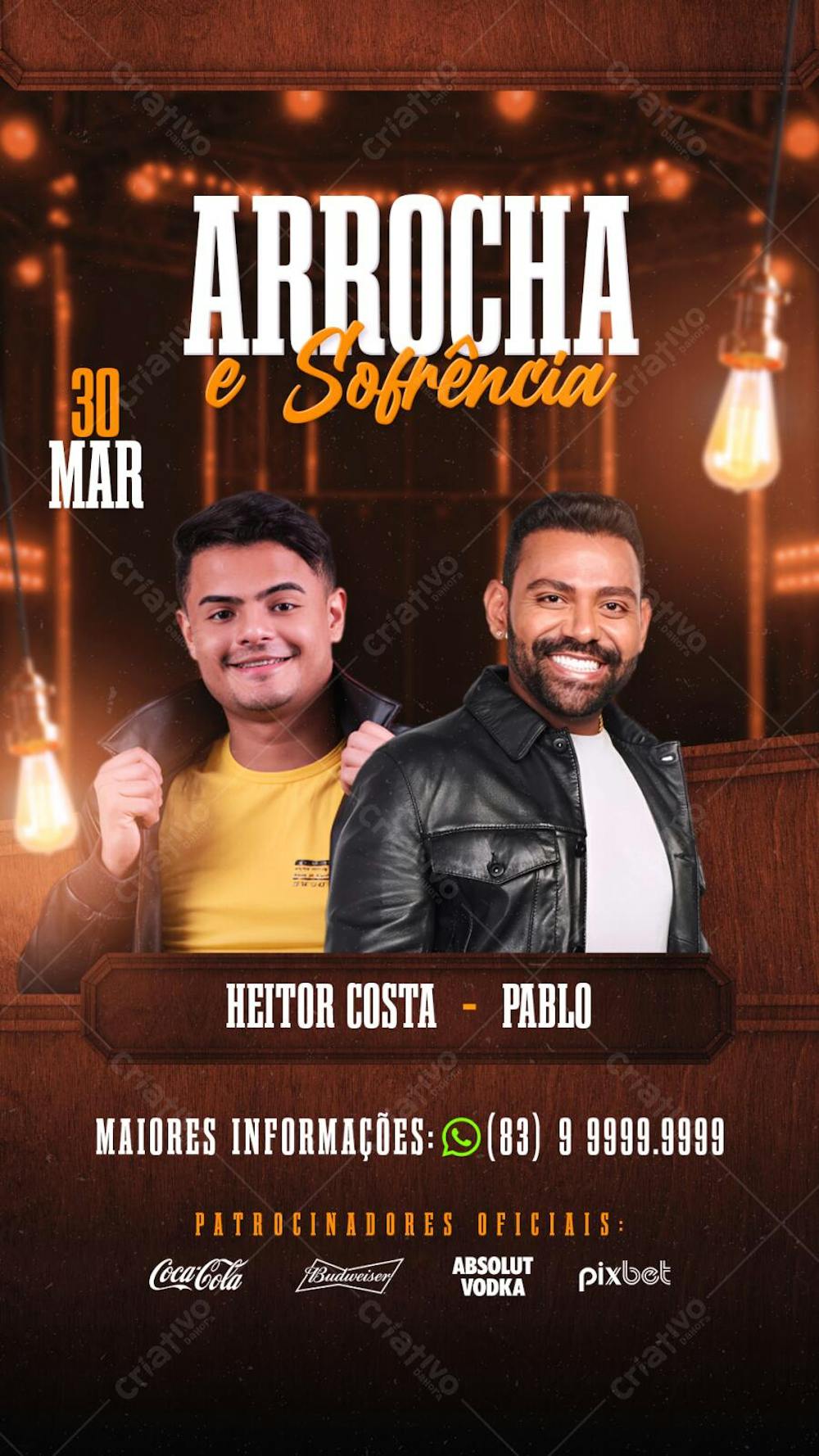 Flyer Arrocha e Sofrência PSD STORIES