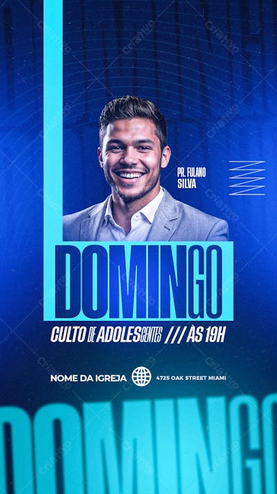 Flyer Culto de Adolescentes Story