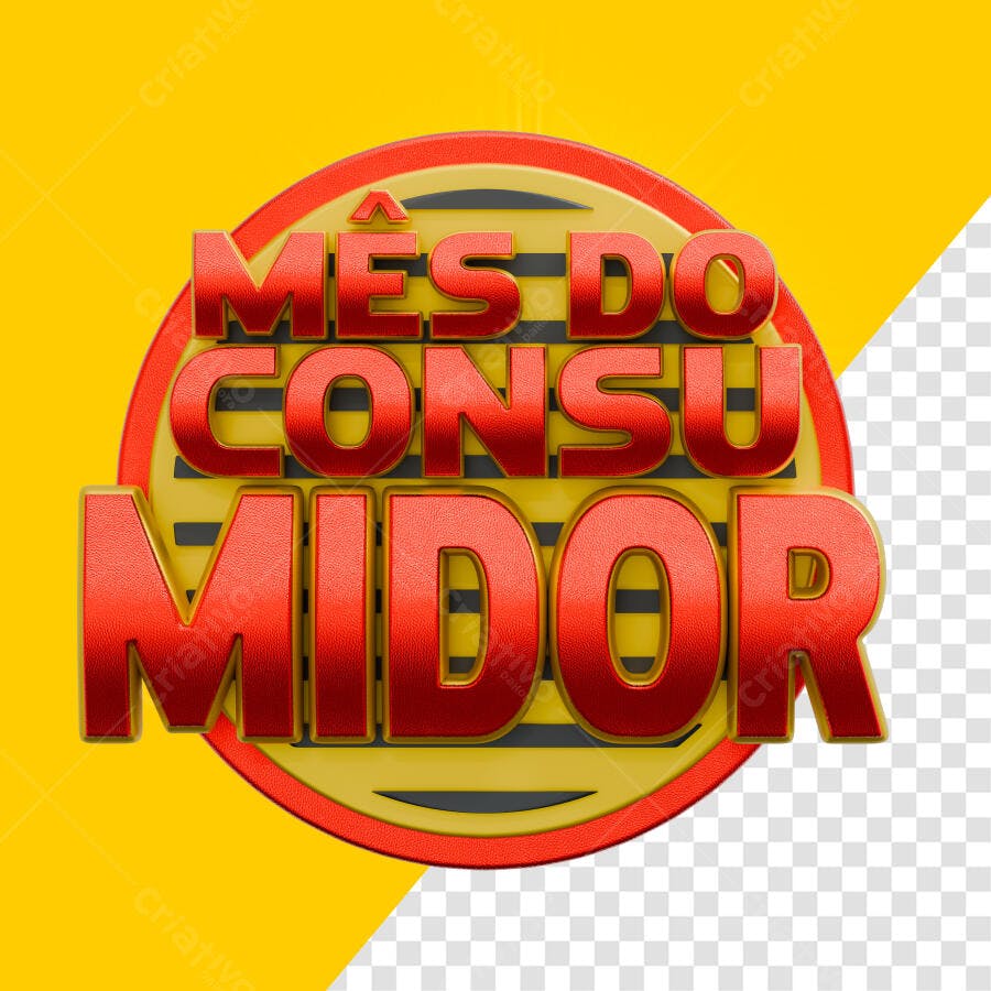 Selo 3D promocional vermelho e dourado