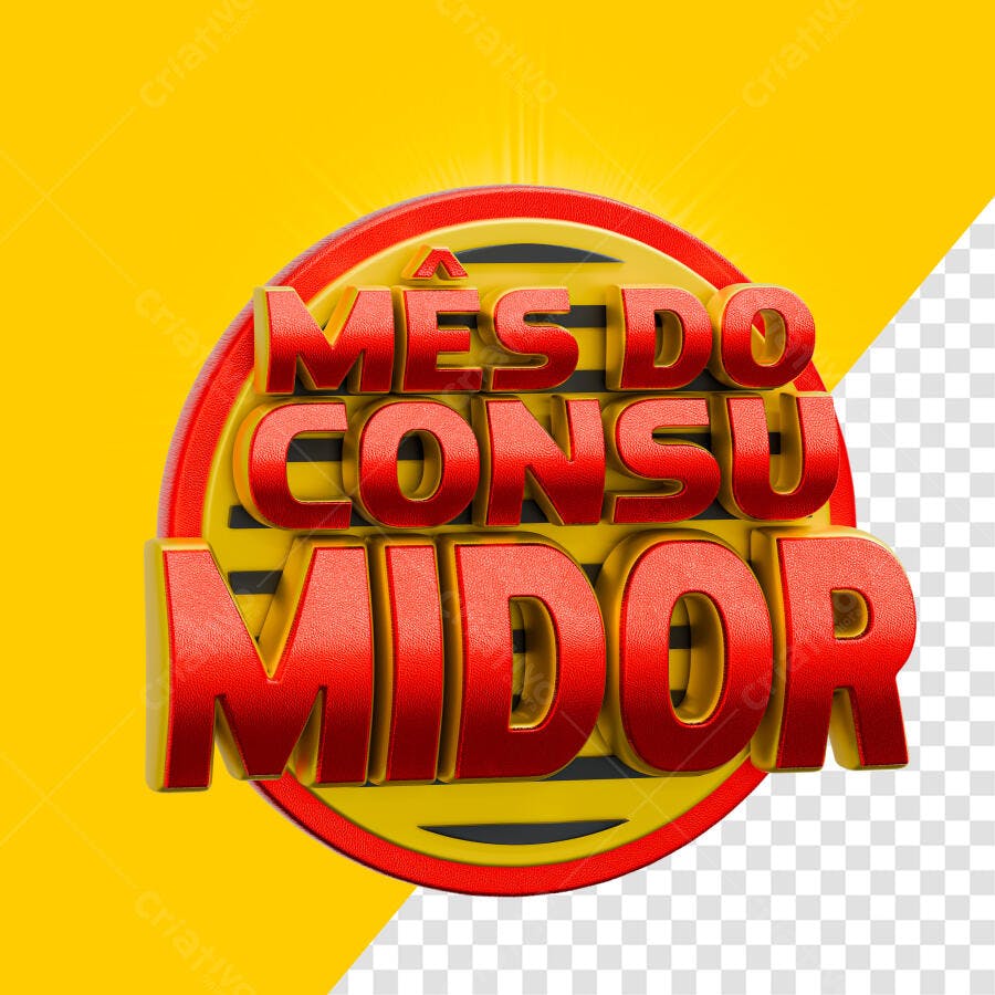 Selo 3D promocional vermelho e dourado
