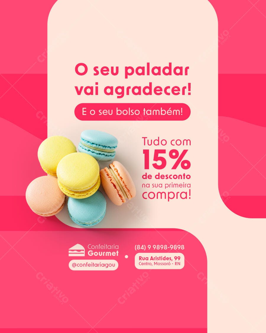 Flyer para Promoção de Doces PSD Editável