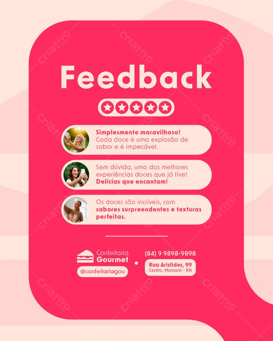 Flyer para Confeitaria PSD Editável