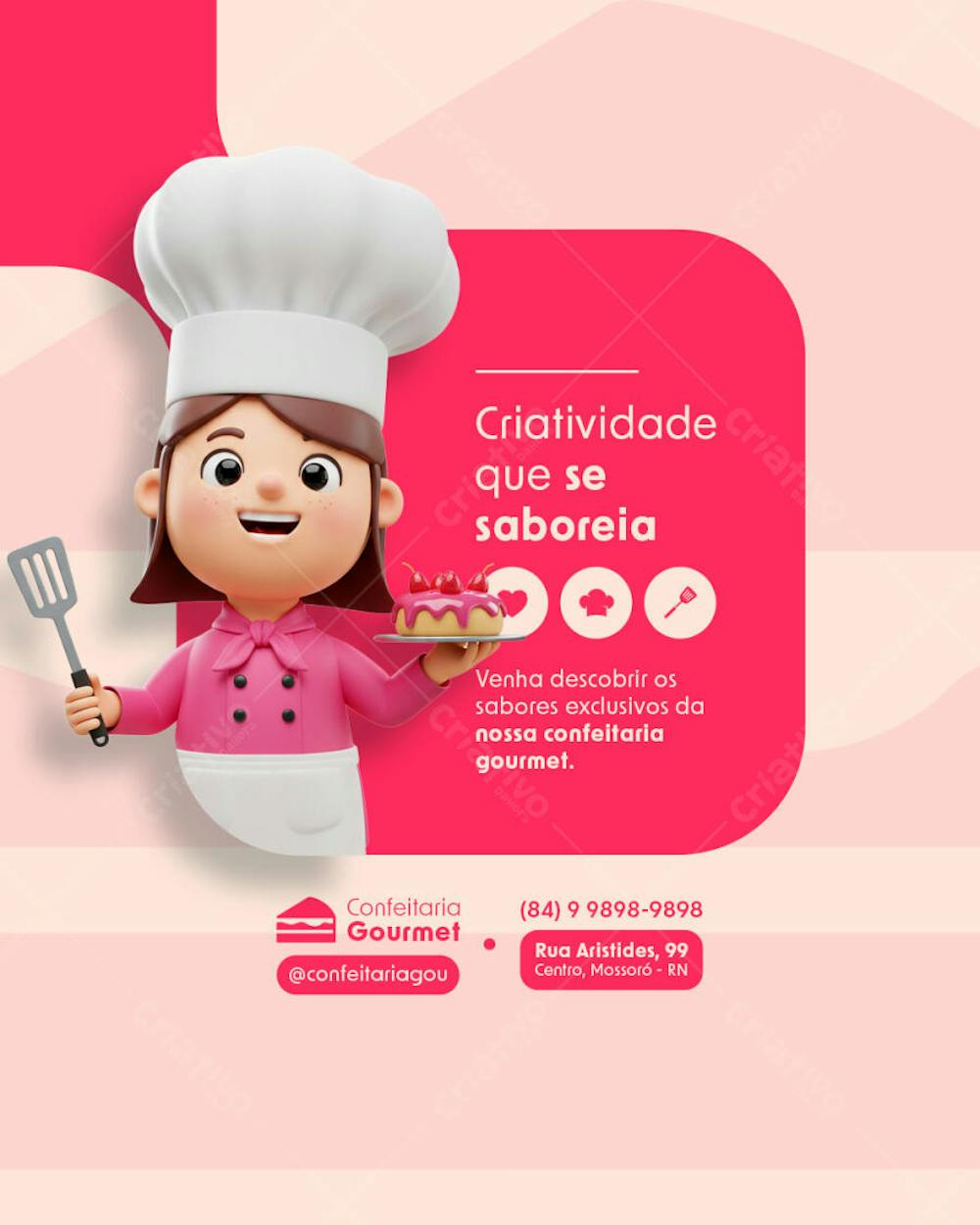 CONFEITARIA GOURMET POST FLYER EDITAVEL