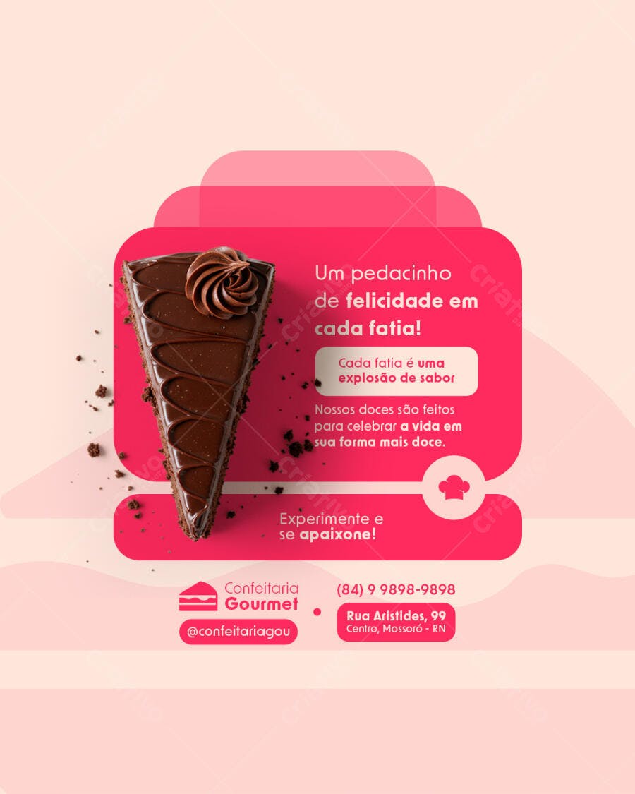 Post para Redes Sociais de Padaria PSD Editável