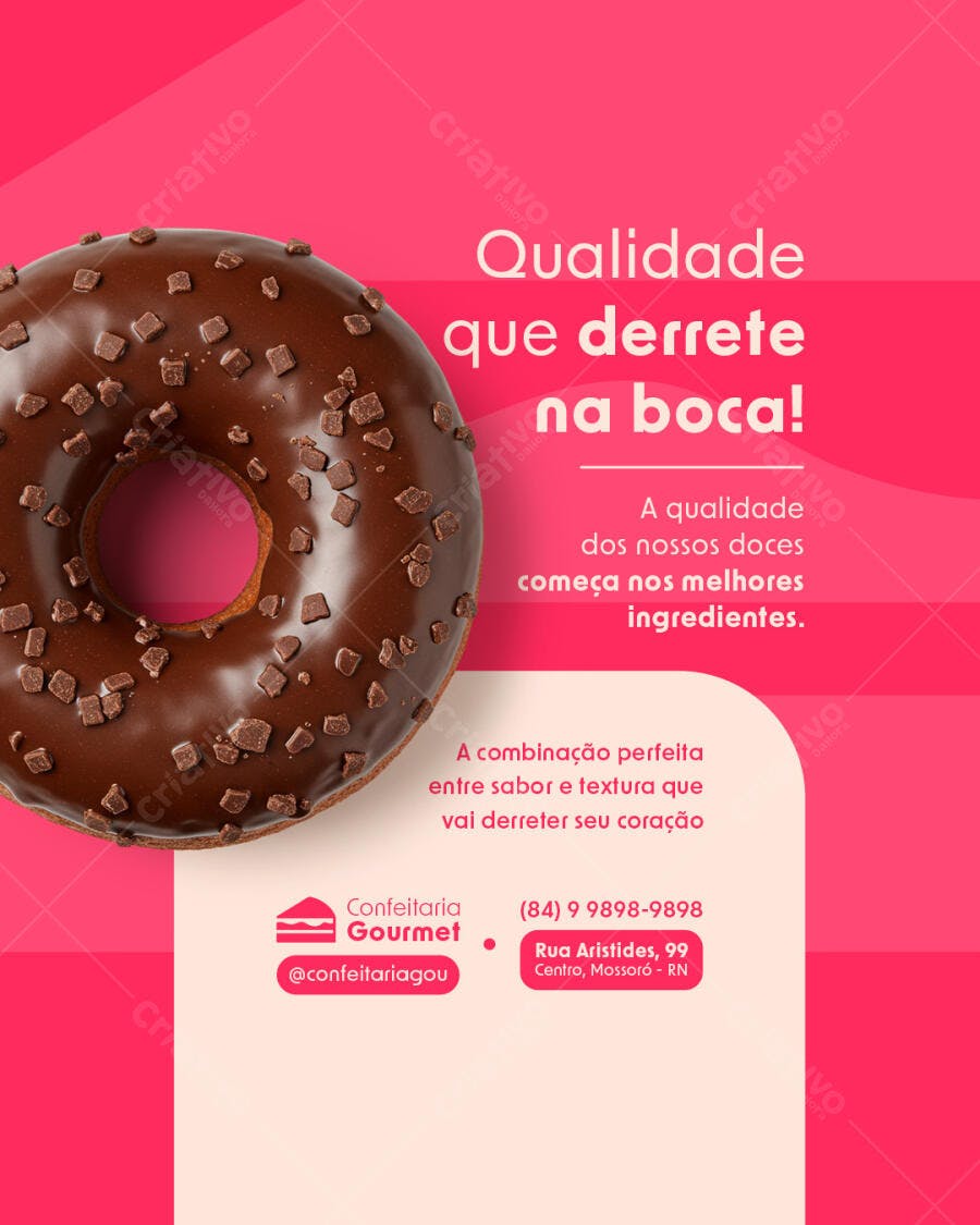 Postagem Instagram Confeitaria PSD Editável