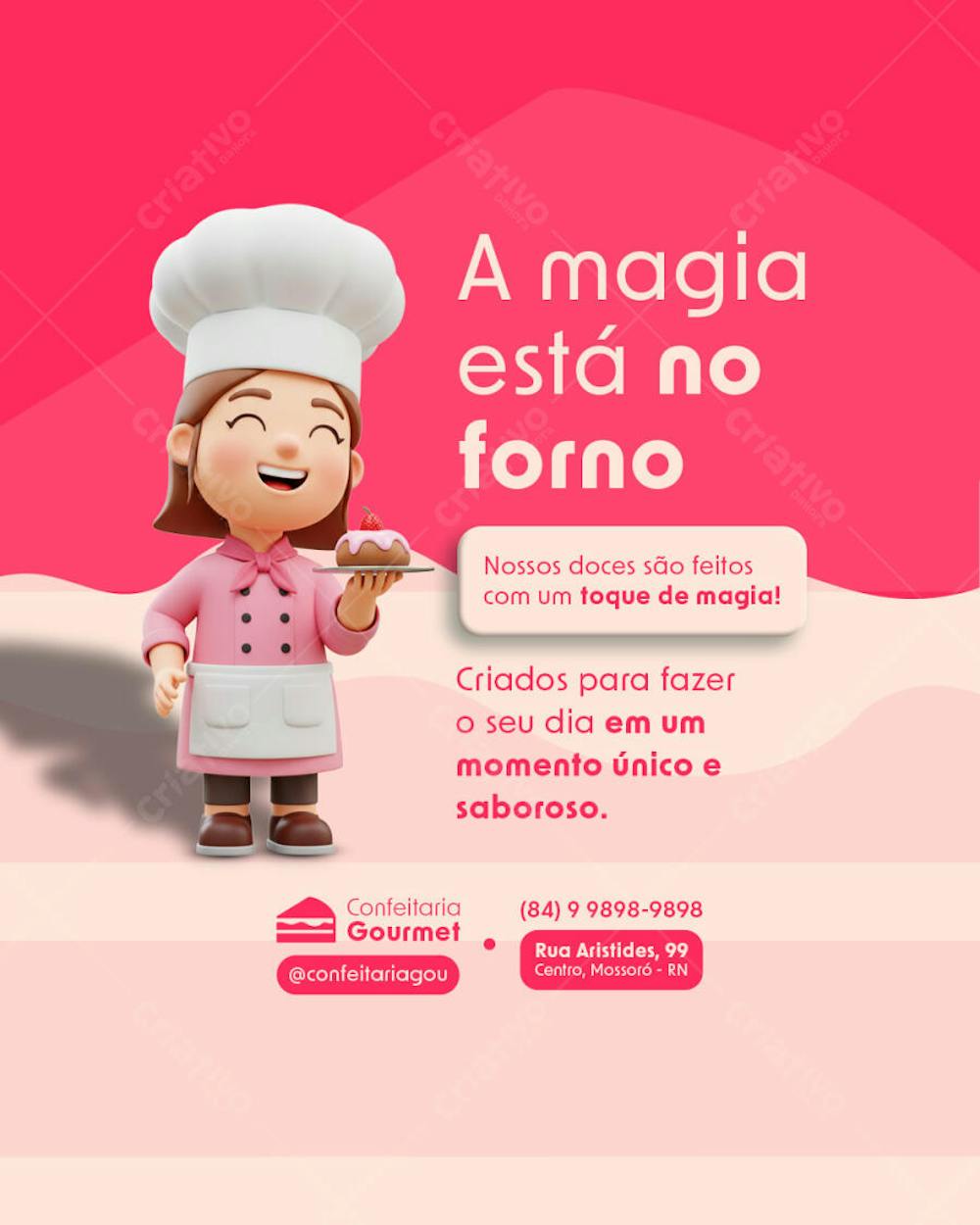CONFEITARIA GOURMET POST FLYER EDITAVEL