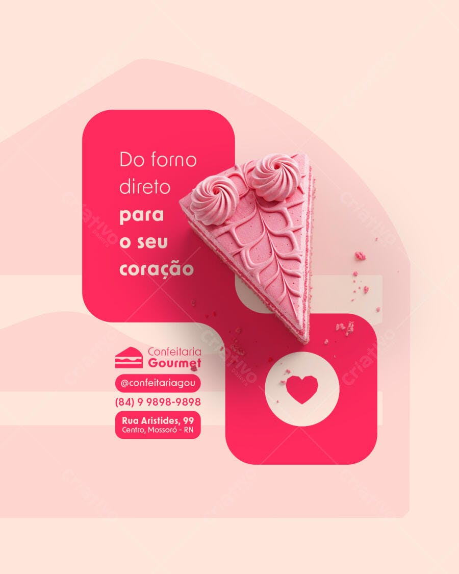 Postagem Instagram Confeitaria PSD Editável