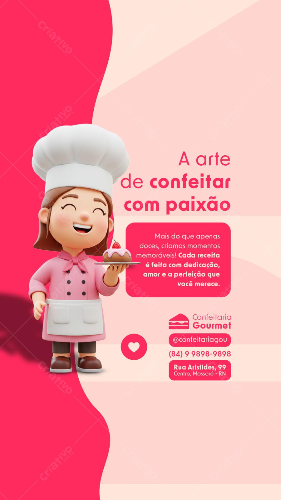 Flyer para Confeitaria PSD Editável