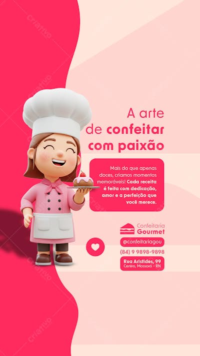 CONFEITARIA GOURMET STORY FLYER EDITAVEL