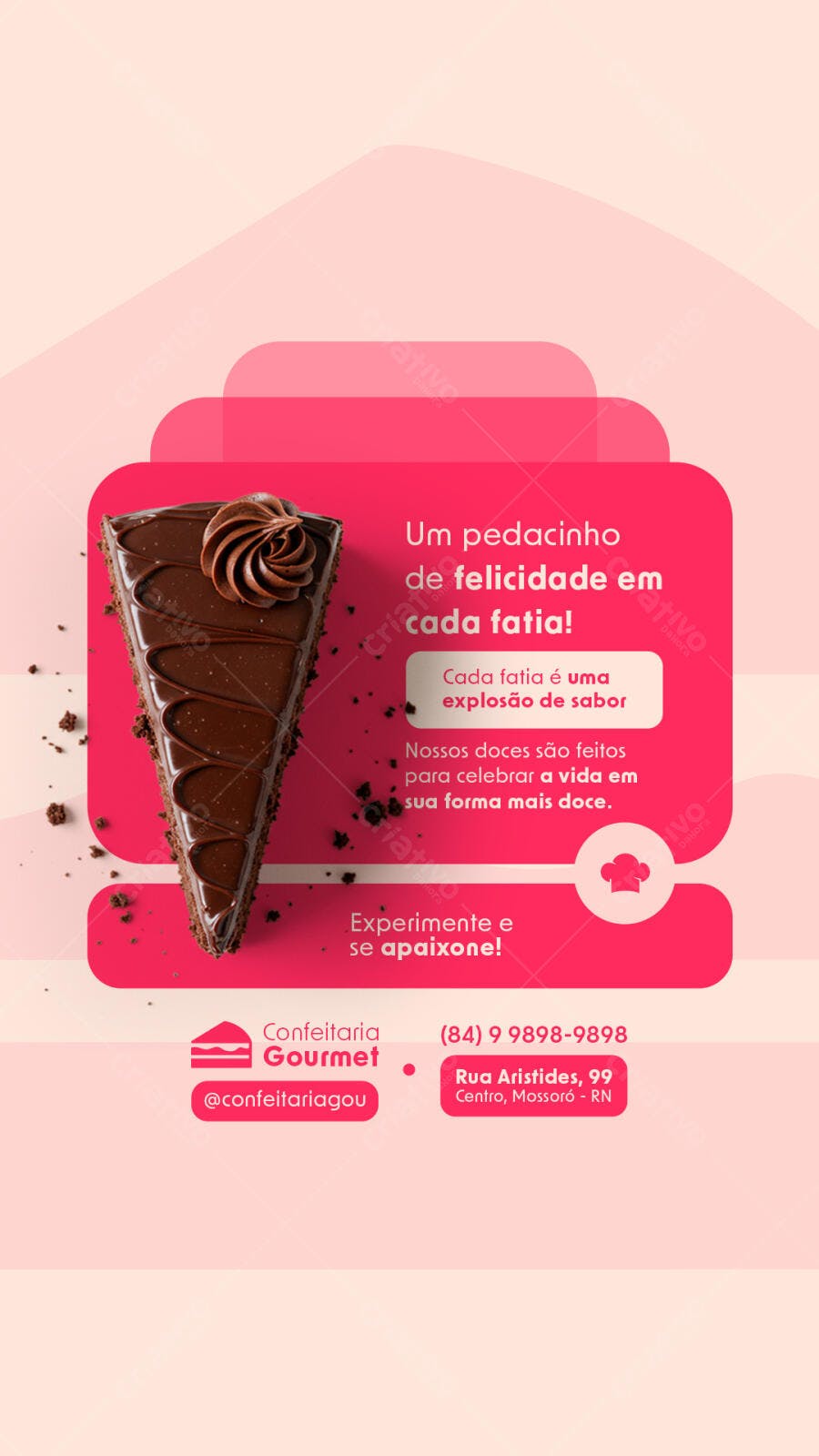 Postagem Instagram para Confeitaria PSD Editável