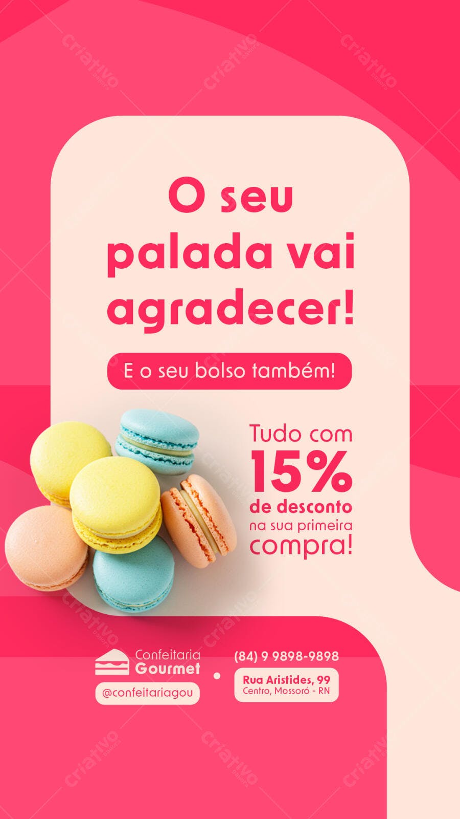 Flyer para Promoção de Doces PSD Editável