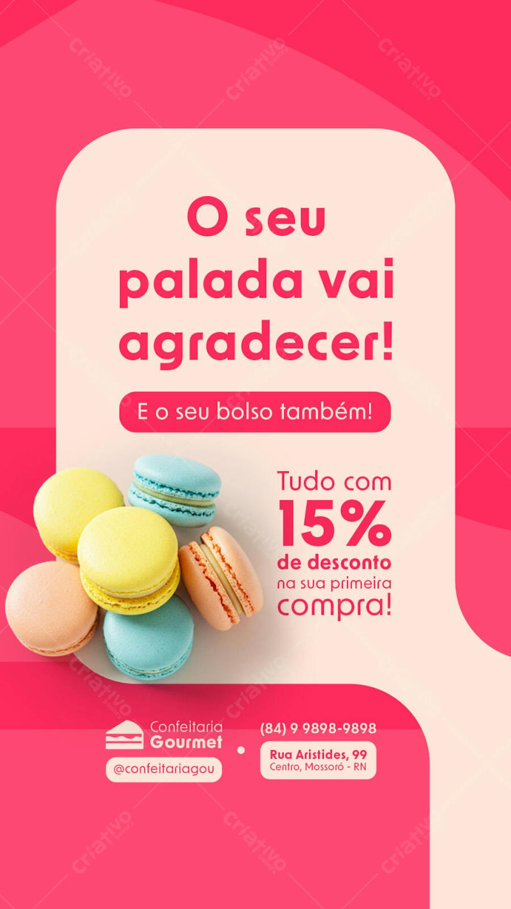 CONFEITARIA GOURMET STORY FLYER EDITAVEL