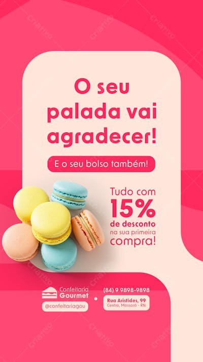 CONFEITARIA GOURMET STORY FLYER EDITAVEL
