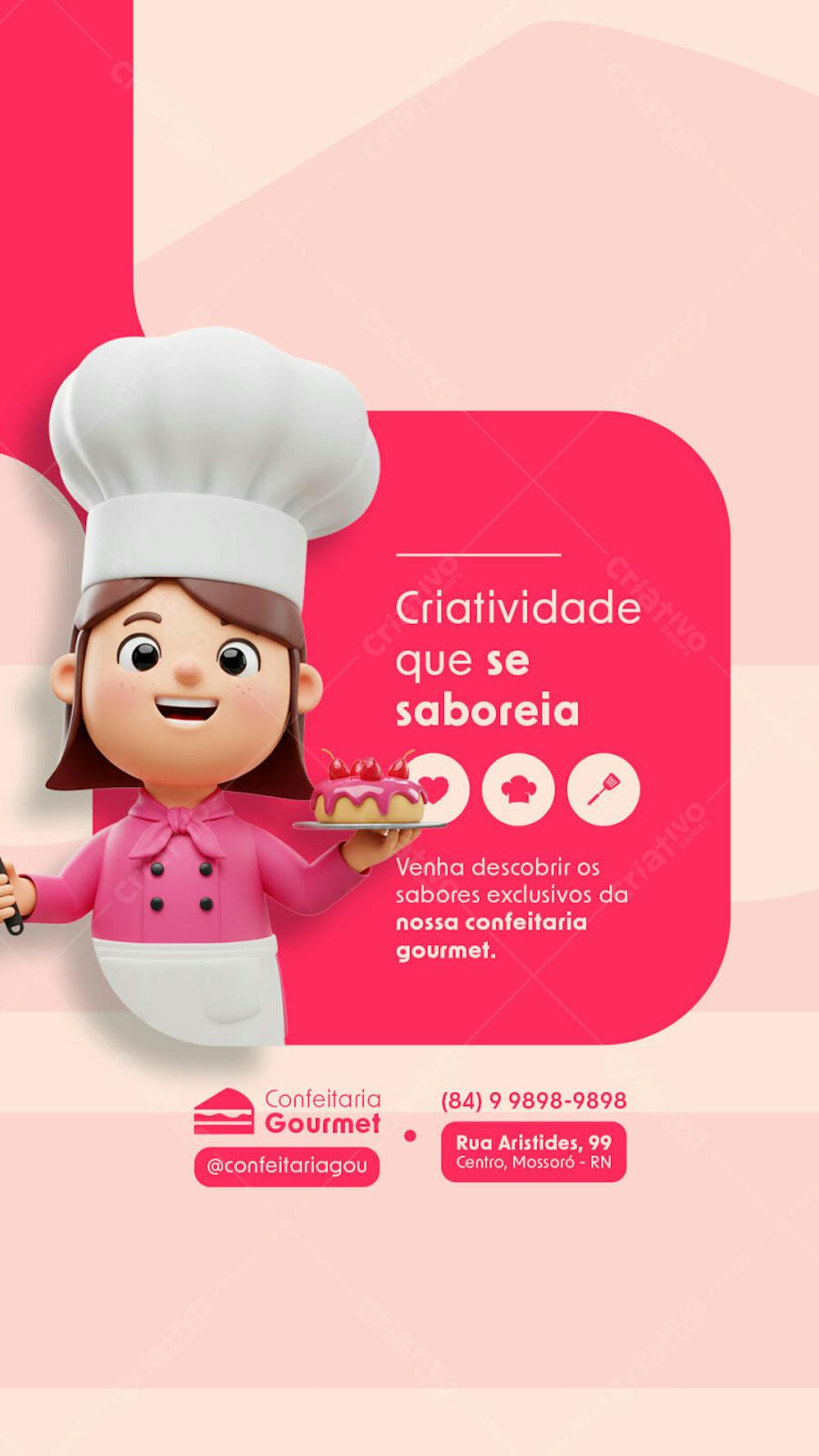 CONFEITARIA GOURMET STORY FLYER EDITAVEL