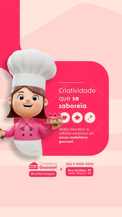 CONFEITARIA GOURMET STORY FLYER EDITAVEL