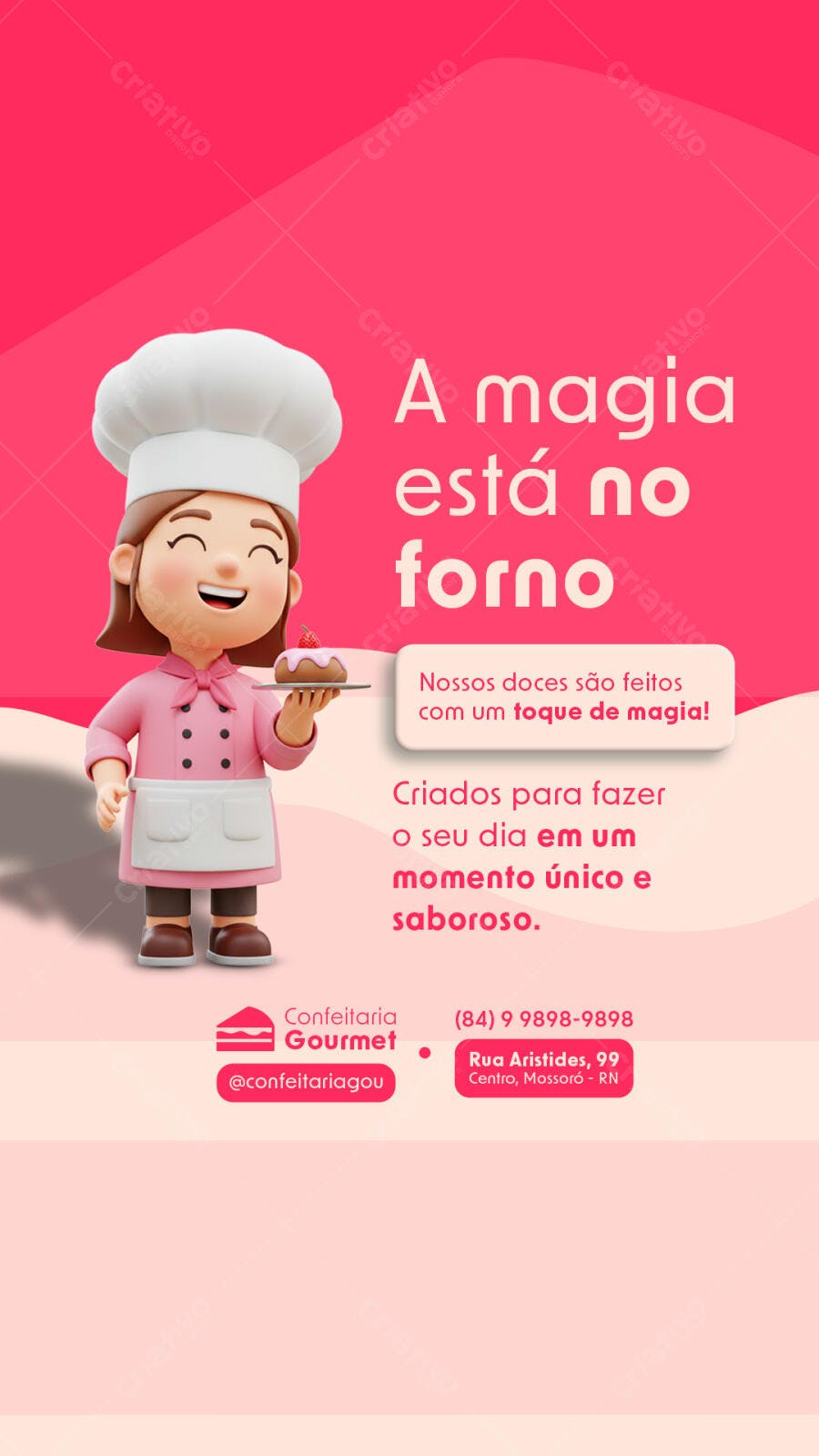 Flyer para Confeitaria PSD Editável