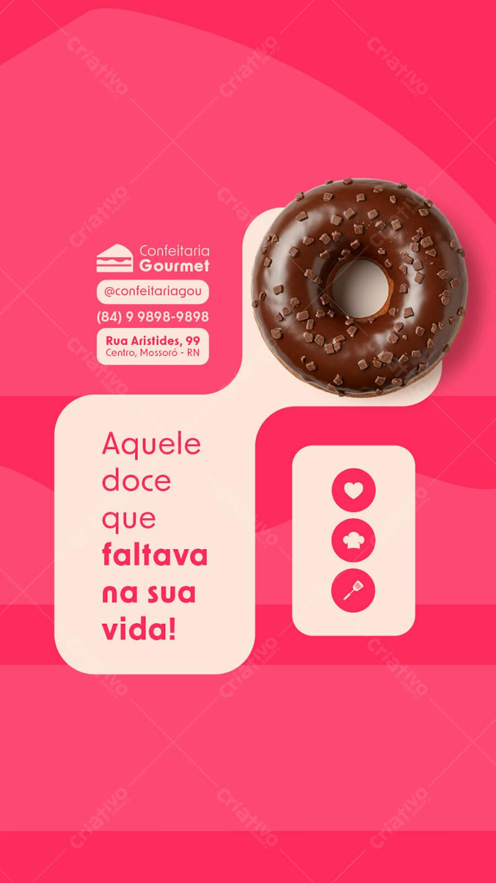 CONFEITARIA GOURMET STORY FLYER EDITAVEL