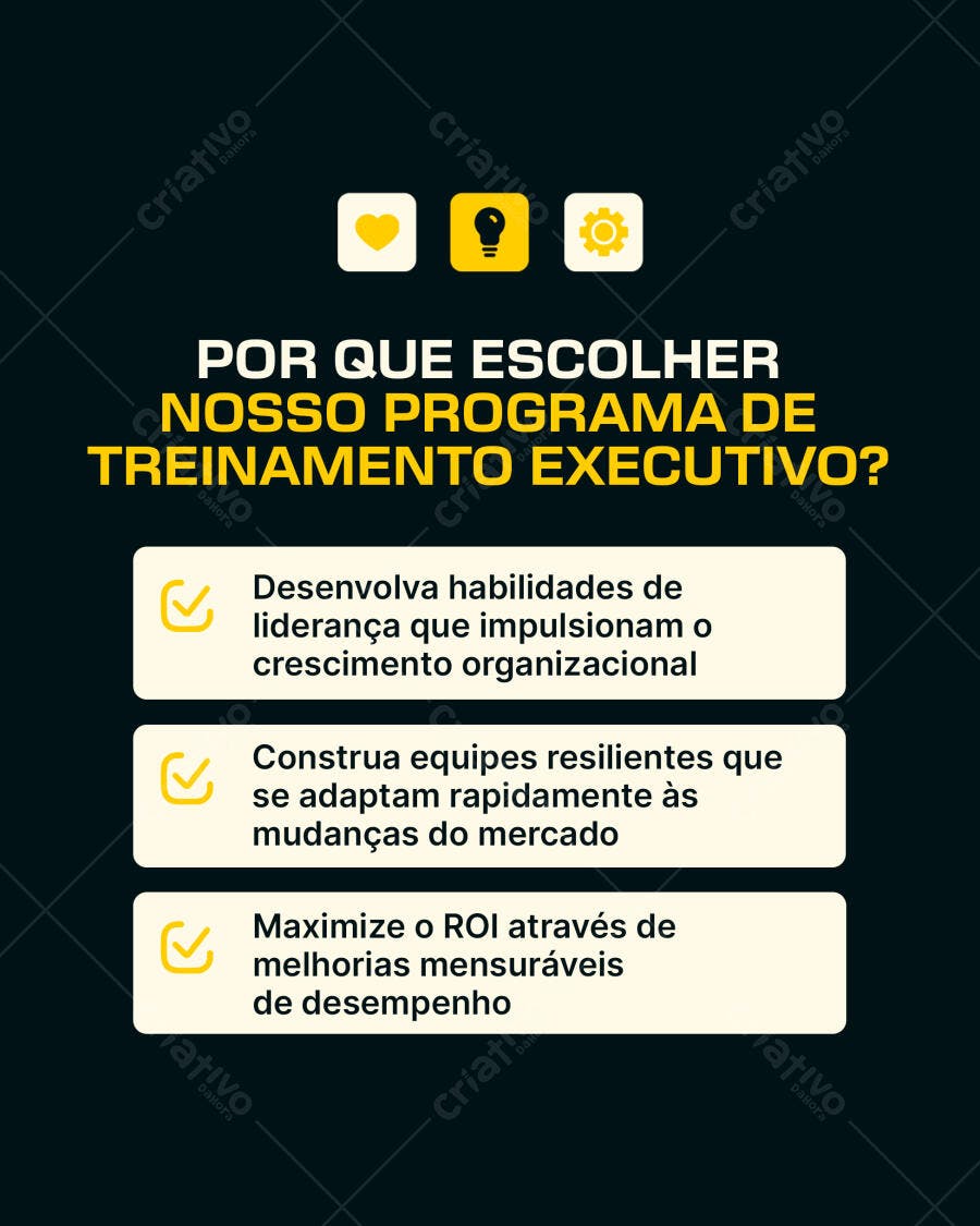 Post para Treinamento Executivo PSD Editável