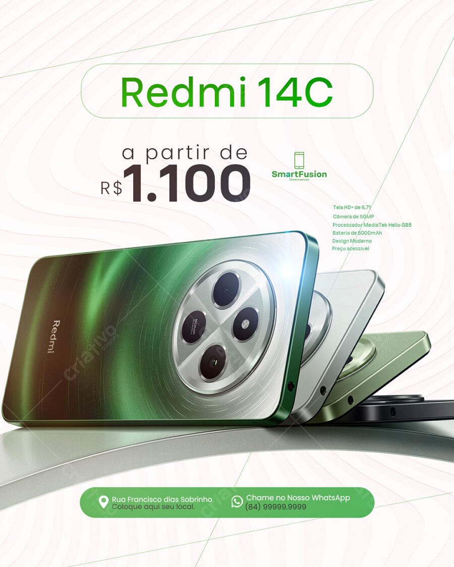 Banner Redmi 14C PSD Editável