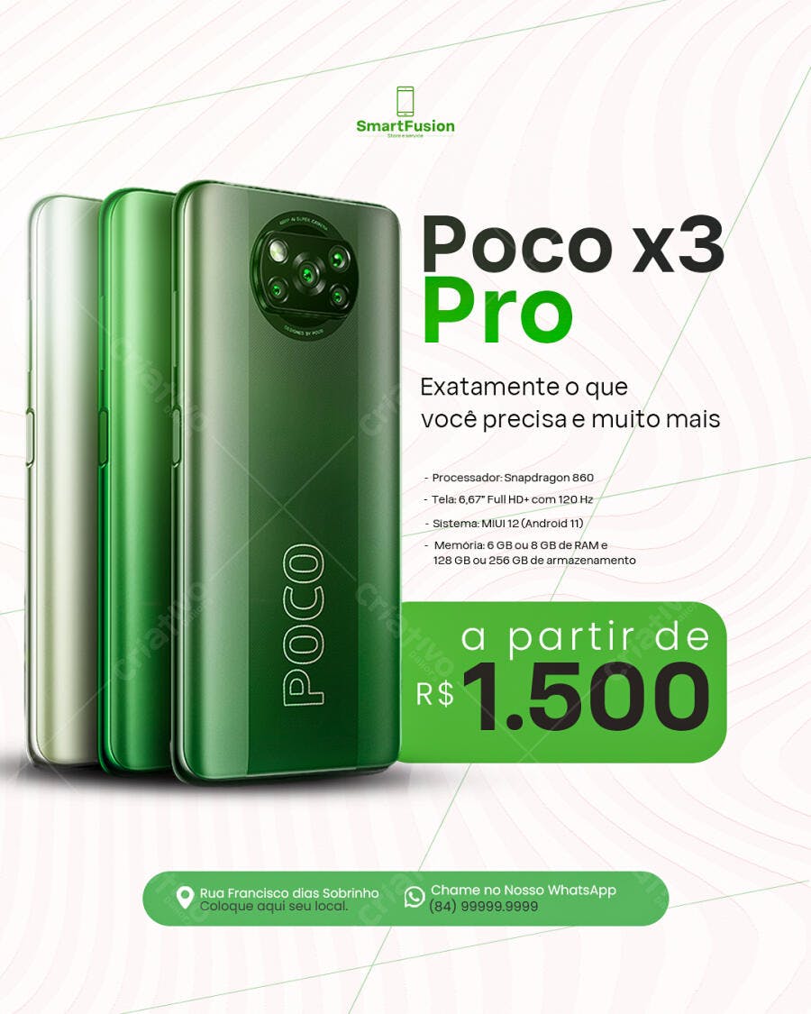 Flyer Promoção Poco X3 Pro PSD Editável