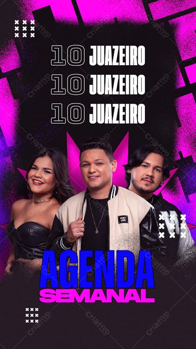 CARD FLYER AGENDA DE SHOWS PSD EDITÁVEL