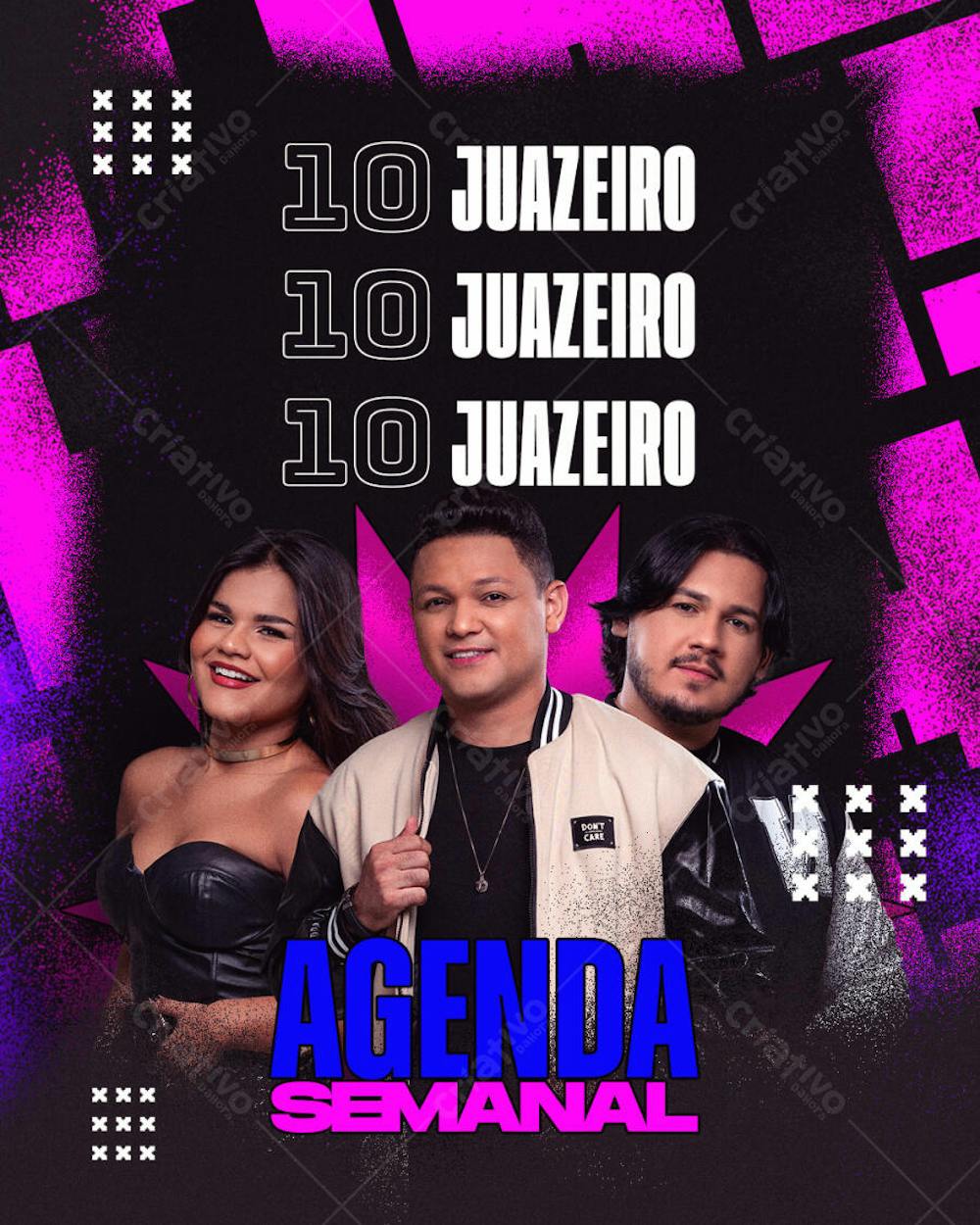 CARD FLYER AGENDA DE SHOWS PSD EDITÁVEL