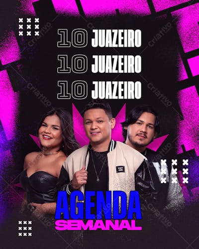 CARD FLYER AGENDA DE SHOWS PSD EDITÁVEL