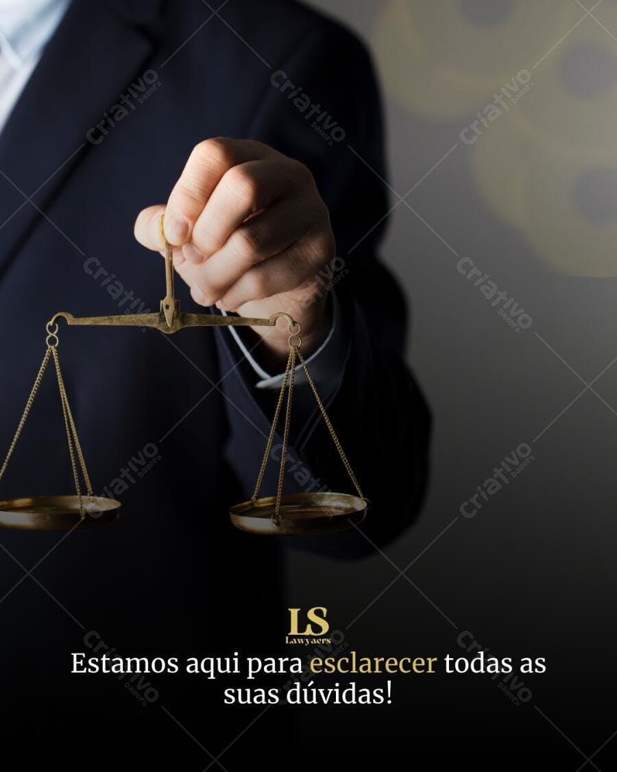 Cartão de Visita Advogado Balança Justiça Dourado Editável no Canva