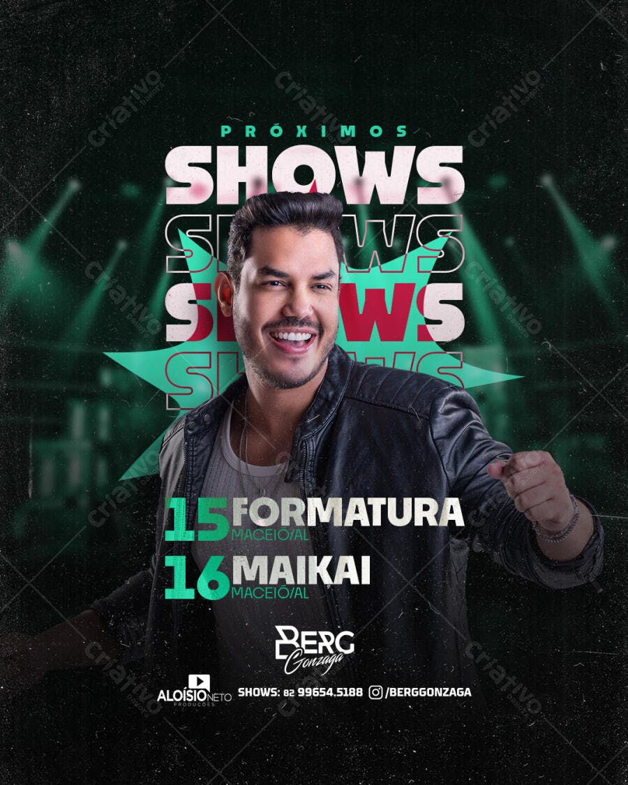 Flyer para Shows Musicais PSD Editável