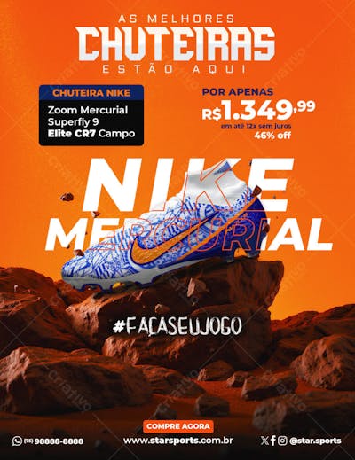 Feed Post Loja de Esportes Chuteira Social Media