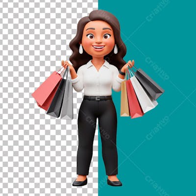 PNG | Personagem 3D Consumidora