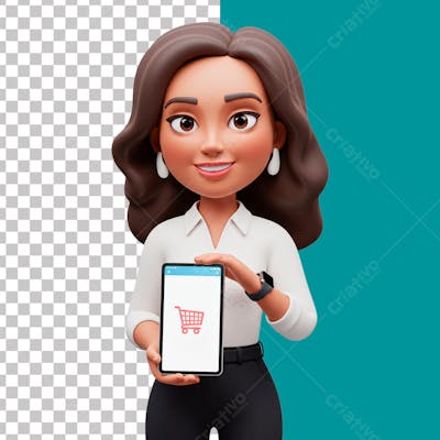 PNG | Personagem 3D Consumidora