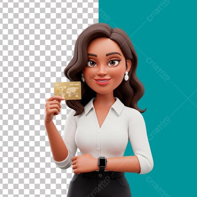 PNG | Personagem 3D Consumidora