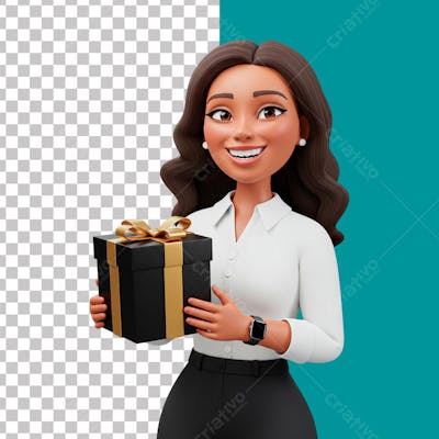 PNG | Personagem 3D Consumidora