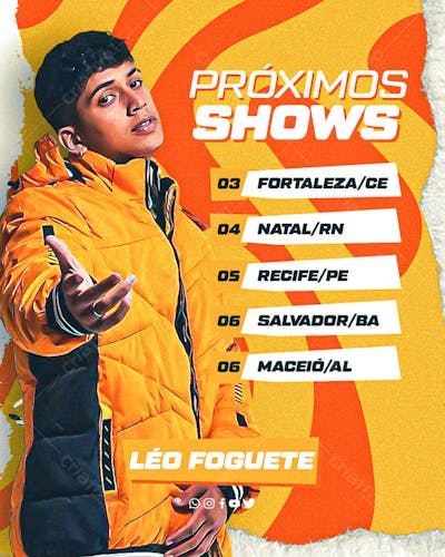 FLYER PRÓXIMOS SHOWS - LÉO FOGUETE