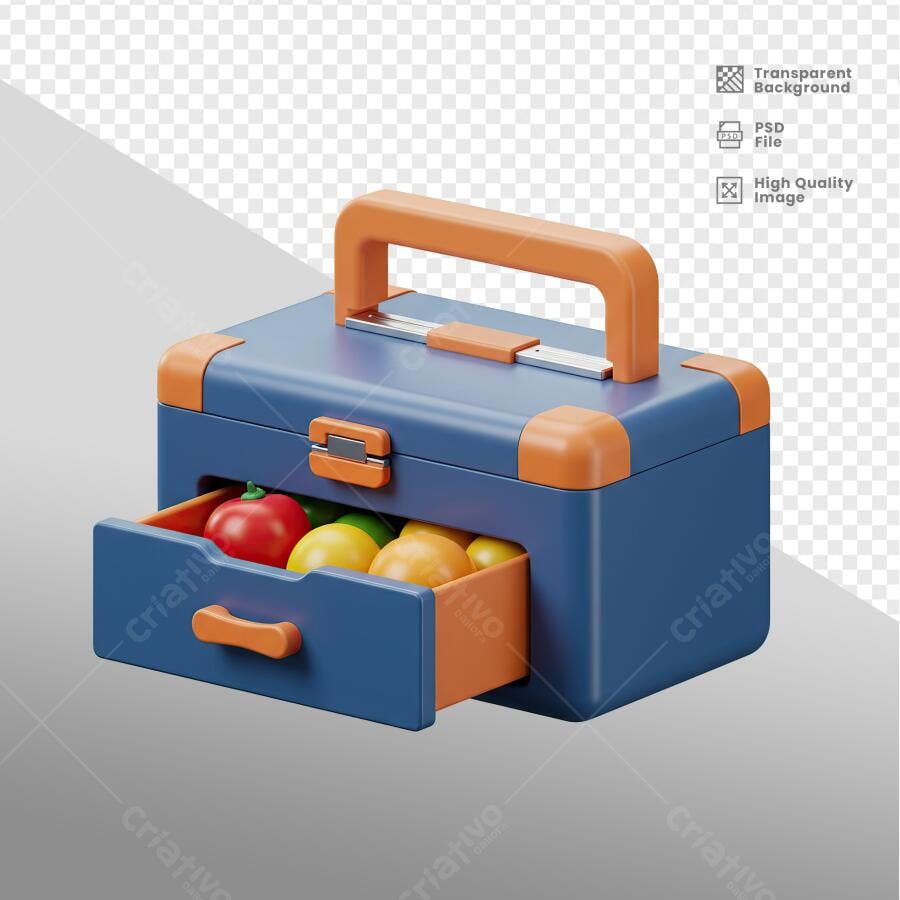 Caixa de Frutas para Mockup PSD Editável