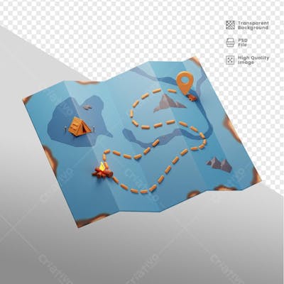 ELEMENTO 3D PARA ACAMPAMENTO